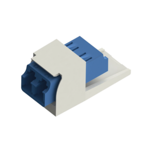 Módulo Acoplador LC Duplex, para Fibra Óptica Monomodo OS1/OS2, Tipo Mini-Com, Color Blanco Mate - PANDUIT