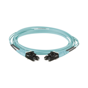 Jumper de Fibra Optica Multimodo 50/125 OM3, LC-LC Duplex, OFNR (Riser), Color Aqua, 2 Metros (6.56 Pies) - PANDUIT