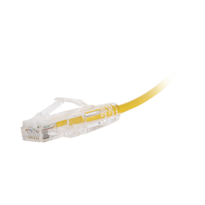 Cable de Parcheo Slim UTP Cat6 – 30 cm (11.81 Pulgadas) Amarillo Diámetro Reducido (28 AWG) - LINKEDPRO BY EPCOM