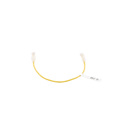 Cable de Parcheo Slim UTP Cat6 – 30 cm (11.81 Pulgadas) Amarillo Diámetro Reducido (28 AWG) - LINKEDPRO BY EPCOM