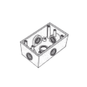 Caja Condulet FS de 1″ (25.4 mm) con cinco bocas a prueba de intemperie. - RAWELT