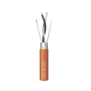 Carrete de 305 Metros (1000 Pies) / Cable 2 x 18 AWG / Color Naranja / Blindado / Plenum / Trenzado para Aplicaciones de Tran