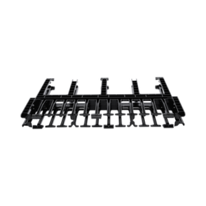 Organizador de Cables Horizontal NetManager de Alta Densidad, Doble (Frontal y Posterior), Para Rack de 19in, 1UR, Color Negr