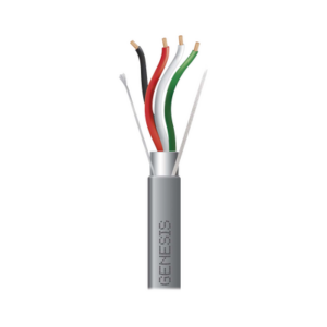 Carrete de 305 Metros (1000 Pies) / Cable 4 x 18 AWG / Color Gris / Blindado / Riser / Aplicaciones de Audio Control de Acces