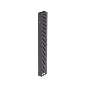 Organizador Vertical PatchRunner™, Sencillo (Solo Frontal), Para Rack Abierto de 45 Unidades, 6 in de Ancho, Color Negro - PA