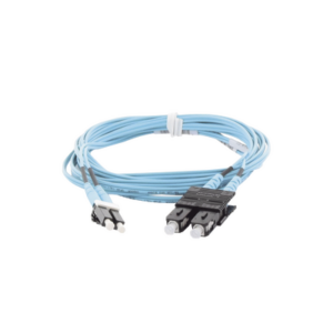 Jumper de Fibra Optica Multimodo 50/125 OM3, LC-SC Duplex, OFNR (Riser), Color Aqua, 3 Metros (9.84 Pies) - PANDUIT