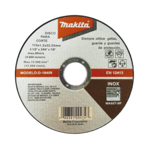 Disco de Corte de 7/8″ de acero inoxidable, diámetro de 4-1/2″ - MAKITA