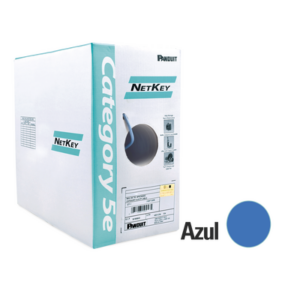 Bobina de Cable UTP 305 Metros (1000 Pies) de Cobre, NetKey, Azul, Categoría 5e (24 AWG), PVC (CM), de 4 Pares - PANDUIT