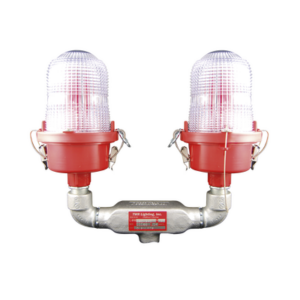 Lámpara de Obstrucción Roja Certificada/ Luz Fija Tipo L-810 Doble LED/ 120 – 240 Vca/ Luz Infraroja - TWR