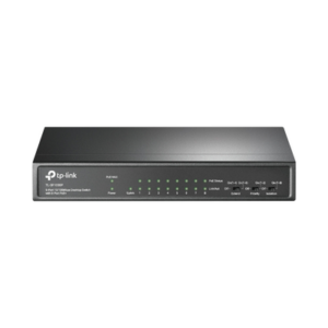 Switch PoE+ No Administrable / De Escritorio 9 puertos 10/100 Mbps / 8 puertos PoE af/at Inteligente / Presupuesto 65 W / Has