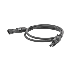 Cable Fotovoltaico 1 m, Negro, Calibre 10 AWG con Terminales MC4 en Ambos Extremos - EPCOM POWERLINE