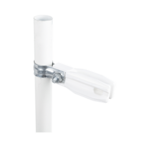 Aislador de paso o esquina de color BLANCO con abrazadera incluida de 1 Pulgada para uso en poste cerco eléctrico - SFIRE