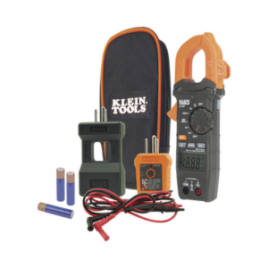 Kit de Amperímetro de Gancho (400A CA) con Probador de Fase y Divisor (para medir corriente sin cortar el cable). - KLEIN TOO