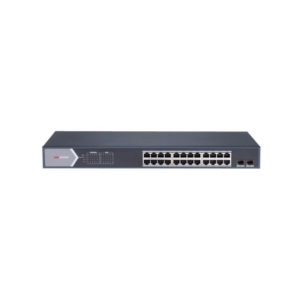 Switch Gigabit PoE+ / Administrable / 24 Puertos 1000 Mbps PoE+ / 2 Puertos SFP / Configuración Remota desde Hik-PartnerPro /