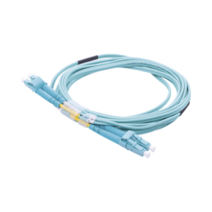 Jumper de Fibra Óptica Multimodo OM3 50/125 LC-LC OFNR (Riser), 2.0 mm, Dúplex, Aqua, 3 Metros (9.84 Pies) - LINKEDPRO BY EPC