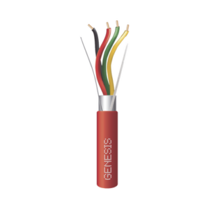 Bobina de 152 Metros (500 Pies) de Alambre / 4 x 18 AWG / Riser / Blindado / Tipo FPLR / Color Rojo / Para Aplicaciones en Si