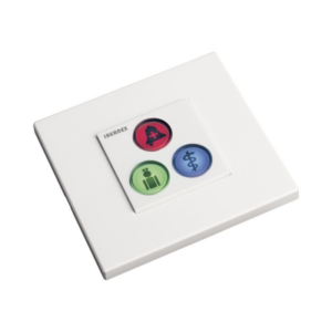 Modulo de 3 Botones iluminados con Lector RFID 125 KHz / Alarma / Cancelar y Código Azul / BUS RS485 / Compatible con NX0019/