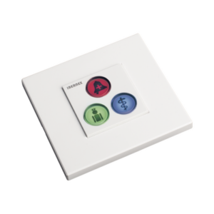 Modulo de 3 Botones iluminados para habitación de Hospital / Alarma / Cancelar y Código Azul / BUS RS485 / Compatible con NX0