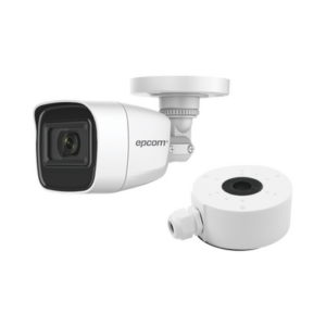 KIT DE CÁMARA + MONTAJE / Cámara Bala TURBOHD 2 Megapixel (1080p) / Gran Angular 106° / Lente 2.8 mm / 25 mts IR EXIR / Exter