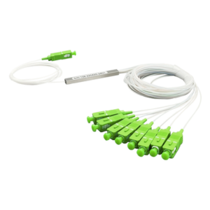 Splitter (Divisor Óptico) tipo PLC, 1×8, conectores SC/APC - TEMPO