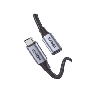 Cable USB-C Macho a USB-C Hembra | 1metro | USB-C 3.1 Gen 2 | Compatible con Thunderbolt 3 | Carcasa de Aluminio | Nylon Tren