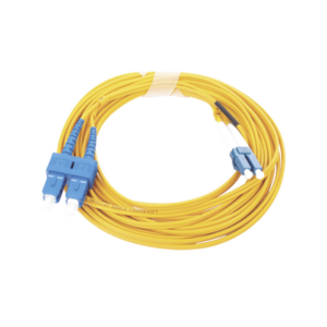 Jumper de Fibra Óptica Monomodo 9/125 LC/UPC-SC/UPC, PVC, 2.0 mm, Dúplex, Amarillo, 5 Metros (16.40 Pies) - LINKEDPRO BY EPCO