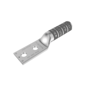 Zapata Terminal de Cobre Electrolítico/ Cañon Largo con 2 Perforaciones para Tornillos de 1/2″ / Cable Calibre 2/0 / Espaciam