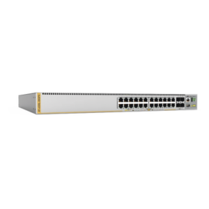 Switch L3 Stackable, 24x 10/100/1000-T PoE+, 4x SFP+, Fuente redundante integradas 740 Watts (TAA compliant version) - ALLIED