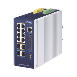 Switch Industrial Administrable Capa 3, Con 8 Puertos PoE Gigabit 802.3bt, 2 Puertos SFP de 1 G / 2.5 G, 2 Puertos SFP 10 G -
