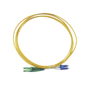Jumper de Fibra Óptica Monomodo 9/125 LC/UPC-LC/APC, OFNR (Riser), 2.0 mm, Dúplex, Amarillo, 3 Metros (9.84 Pies) - LINKEDPRO
