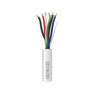 Bobina de 305 Metros (1000 Pies) / Cable de Cobre / 6 x 22 AWG / Riser / Tipo CMR-CL3R / Para Aplicaciones de Control de Acce