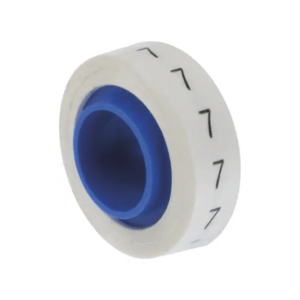 Rollo de Etiquetas Marcadoras, Pre-Impresos con el Número 7, de 2.4 Metros (7.87 Pies), Color Blanco - PANDUIT