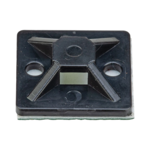 Montaje-Sujetador Adhesivo STRONGHOLD de 4 Vías de 1″ x 1″ x 1/4″, Color Negro, Nylon 6.6 Retardante de Llamas V-2, Paquete d