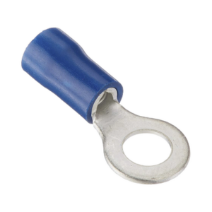 Terminal tipo ojo aislada / 16- 14 AWG / 3/16″ / Azúl / Paquete de 25 piezas. - EPCOM POWERLINE