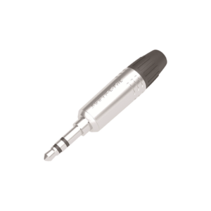 Conector Delgado Estéreo | 3.5 mm | Carcasa Cromada Perla | Contacto Niquelado | Cable OD 2-4,5 mm - SEETRONIC