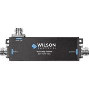 Separador TAP -10 dB con rango de frecuencia de 575 a 6000 MHz. Ideal para separar las antenas a diferentes longitudes de cab