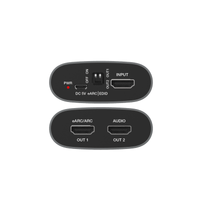Extractor eARC HDMI | 18 Gbps | Audio Digital | Compatibilidad 4K HDR | Diseño Compacto - EPCOM PROAUDIO