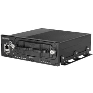 NVR Móvil de 8 Canales / 5 Megapixel / 4 Puertos PoE + 4 Vía Switch / 2 Bahías de HDD / Incluye Modulo GPS / Conector M12 - H