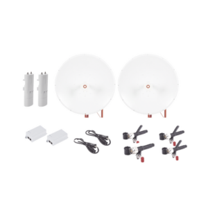 Kit completo de radio C5C con Antena TXP4865D34DP de 34 dBi, Frecuencia (4.9-6.5 GHz), para hasta 65 km, PoE, cable de alimen
