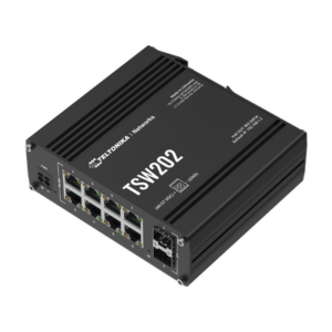 Switch Industrial Administrable L2, 8 puertos PoE 802.3af/at, Soporta Profinet - TELTONIKA