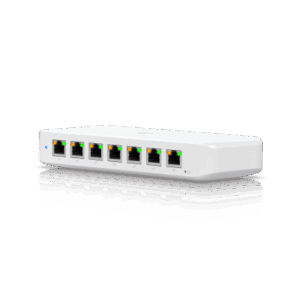 USW Ultra 60W Switch de 8 Puertos GbE (7 Puertos PoE+ y 1 Puerto Entrada PoE++) con Opciones de Montaje Versátiles - UBIQUITI