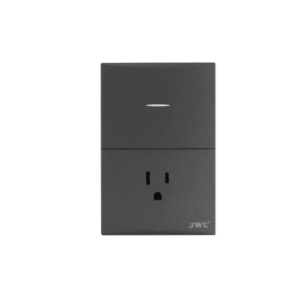 Placa con Interruptor Sencillo y 1 Toma Corriente 10 -15 A 127 V 60 Hz. - JWJ