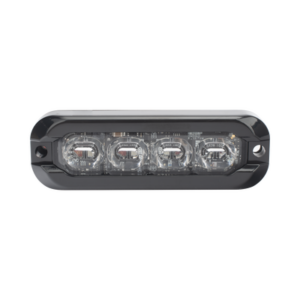 Luz Auxiliar Flexible 8 LED, Rojo / Azul, Bisel Negro, Lente Transparente - ECCO