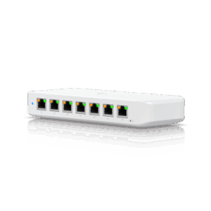 USW Ultra 210W Switch de 8 Puertos GbE (7 Puertos PoE+ y 1 Puerto Entrada PoE++) con Opciones de Montaje Versátiles - UBIQUIT