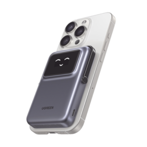 Power Bank Serie UNO Inalambrico | 10000mAh | 7.5W/20W | Con Emojis de Estado | Carga Rápida USB-C Bidireccional | Pantalla T