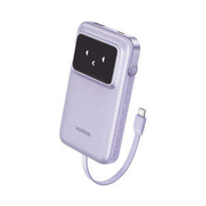 Power Bank Serie Uno | 10000mAh | 30W | con Cable USB-C Incorporado | 2 Salidas 30W Max. | Pantalla Inteligente | Carcasa Ign