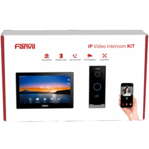 Kit Videoportero IP Fanvil VIK-01, Estación Interior SIP i504W + Frente de Calle i60, Llamadas HD, Desbloqueo Remoto, App Fan