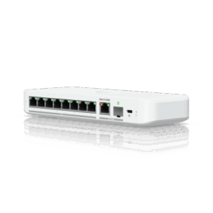 USW Flex 2.5G Switch de 8 Puertos 2.5GbE, con un Puerto de Enlace Ascendente Combinado RJ45/SFP+ de 10 GbE, Incluye Adaptador