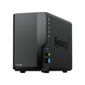 NAS DiskStation DS225+ | 2 Bahías | Intel Celeron J4125 | 2 GB DDR4 | Hasta 40 TB | Puertos 1GbE y 2.5GbE | USB 3.2 Gen 1 | C