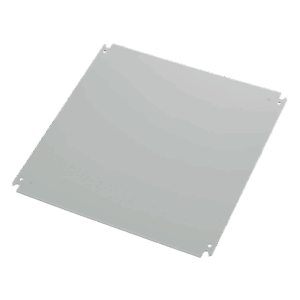 Panel de Montaje Concept de 20×20 pulgadas (508×508 mm) / Platina / Acero dulce 12ga / Blanco polvo recubierto / 2.66 mm espe